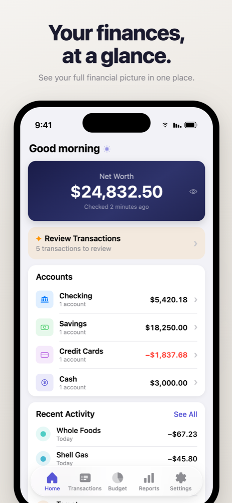 Basis Budget dashboard screenshot