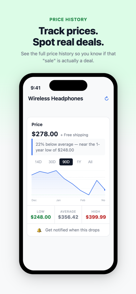 ClearCart price history screenshot